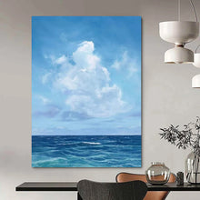 Load image into Gallery viewer, Seascape Abstract Painting, Ideal for Coastal Bedroom &amp; Relaxing Spa LargeART2298
