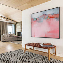 Load image into Gallery viewer, Gentle Pink Wash Abstract Canvas Painting DKH487
