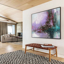 Load image into Gallery viewer, Purple - Toned Abstract Landscape Painting On Canvas DKH380
