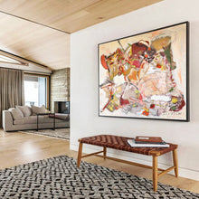 Load image into Gallery viewer, “Earth - Toned Abstract Collage” - Mixed - Media Abstract Acrylic, Ideal for Art Studio and Loft Space DLZ241
