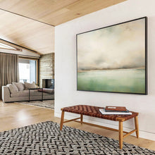 Load image into Gallery viewer, Soft Green - Blue Abstract Seascape for Minimalist Bathroom &amp; Relaxing Yoga Room DKH159
