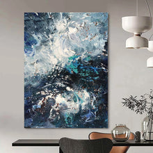 Load image into Gallery viewer, Turbulent Sea Abstract Painting, Perfect for Nautical - Themed Den &amp; Bold Dining Room LargeART1351
