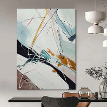 Load image into Gallery viewer, “Rhythmic Motion” – Colorful Stroke - filled Abstract Acrylic for Dynamic Energy DTP046
