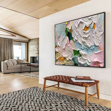 Load image into Gallery viewer, Impasto Flower “Blush Blooms” Painting on Canvas, Romantic Floral Art DKH817
