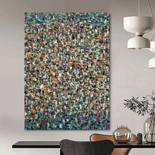 Load image into Gallery viewer, Multicolored Pointillism Abstract Creation - Fits Creative Studio &amp; Lounge Area LargeART2348
