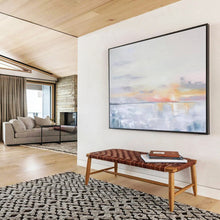 Load image into Gallery viewer, Subtle Abstract Sunset Sea Painting On Canvas DKH420
