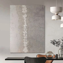 Load image into Gallery viewer, Hand - painted Large - scale Gray Textured Vertical Abstract Acrylic Art for Minimalist Offices LargeART0113
