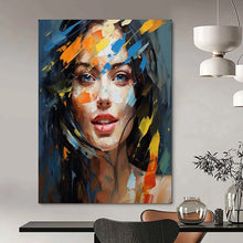 Load image into Gallery viewer, Colorful Impressionistic Portrait Art, Perfect for Creative Bedroom &amp; Eclectic Living Room LargeART2126
