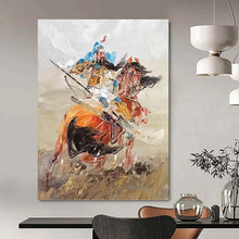 Load image into Gallery viewer, “Guan Yu on Horseback” - Chinese Mythology Art on Canvas DKH1590
