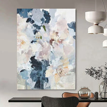 Load image into Gallery viewer, “Delicate Floral Whispers” Abstract Flower Bouquet Painting on Canvas, Soft Romantic Art DKH929
