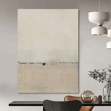 Load image into Gallery viewer, “Subtle Beige and Black” - Monochromatic Abstract Art on Canvas DKH1420
