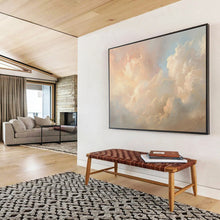 Load image into Gallery viewer, Fluffy Cloudscape Abstract Painting for Nursery &amp; Meditation Room DKH209
