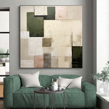 Load image into Gallery viewer, Oversized Neutral - Toned Geometric Abstract Art for Bedroom &amp; Hotel Suite LargeART0395
