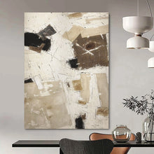 Load image into Gallery viewer, Neutral - Toned Geometric Abstract Acrylic Art, Perfect for Living Room &amp; Office Decor LargeART0974
