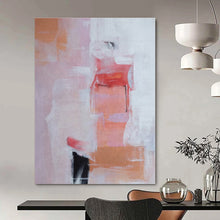 Load image into Gallery viewer, Soft Pink - Orange Abstract Painting, Perfect for Bohemian Bedroom &amp; Feminine Home Office LargeART1385
