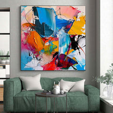 Load image into Gallery viewer, Colorful Abstract Chaos Art - Great for Modern Art Gallery &amp; Energetic Startup Office LargeART0689

