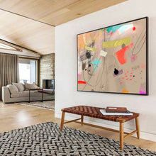 Load image into Gallery viewer, Eclectic Collage - Style Abstract Painting for Bohemian Home &amp; Art Gallery Pop - up DKH204
