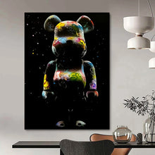 Load image into Gallery viewer, “Colorful Graffiti Bear” - Pop - Art Inspired Art on Canvas DKH1619
