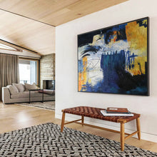Load image into Gallery viewer, Abstract City “Colorful Chaos” Painting on Canvas, Expressive Urban Art DKH850
