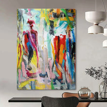 Load image into Gallery viewer, Colorful Figure Abstract Painting, Ideal for Bohemian Living Room &amp; Creative Studio LargeART1324
