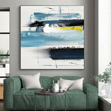 Load image into Gallery viewer, Large Blue - Toned Abstract Art - Ideal for Coastal Home Office &amp; Relaxing Café LargeART0778
