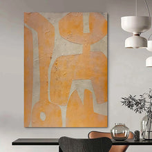 Load image into Gallery viewer, Orange - Beige Organic Abstract Acrylic Art, Fit for Kitchen Breakfast Nook &amp; Sunroom LargeART0988
