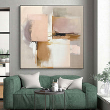 Load image into Gallery viewer, Custom Large Soft Pink and Beige Abstract - Great for Romantic Bedroom &amp; Feminine Boutique LargeART0759
