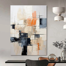 Load image into Gallery viewer, Industrial - Chic Abstract Art, Neutral &amp; Warm Tones for Loft - Style Living Room &amp; Modern Workplace LargeART2261
