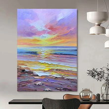 Load image into Gallery viewer, Pastel Sunset Seaside – Impasto Oil Landscape DTP261
