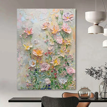Load image into Gallery viewer, “Impasto Flower Garden” - Colorful Textured Floral Art on Canvas DKH1384
