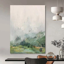 Load image into Gallery viewer, “Green and Grey Impressionistic Landscape” - Impressionistic Art on Canvas DKH1541
