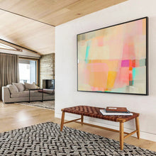 Load image into Gallery viewer, Soft Pastel Abstract - Dreamy Living Room or Bedroom Art LargeART1499
