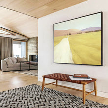 Load image into Gallery viewer, Minimalist Landscape Painting on Canvas - “Yellow Pathway” DKH742
