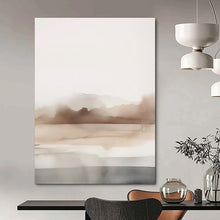 Load image into Gallery viewer, Brown - Gray Abstract Watercolor Layers, Suited for Rustic Bedroom &amp; Cozy Reading Nook LargeART2061
