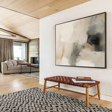 Load image into Gallery viewer, Warm - Toned Abstract Painting for Mid - Century Home &amp; Cozy Library DKH239
