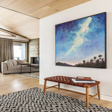 Load image into Gallery viewer, Starry Sky Landscape Abstract Painting for Nature - Lover’s Bedroom &amp; Cosy Reading Nook DKH114
