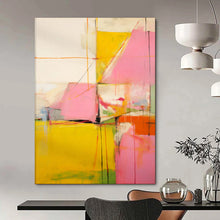 Load image into Gallery viewer, Vibrant Geometric Abstract Painting, Perfect for Creative Studio &amp; Eclectic Lounge LargeART1835
