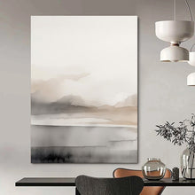 Load image into Gallery viewer, Brown - Gray Abstract Watercolor Landscape, Ideal for Earth - Toned Living Room &amp; Thoughtful Study LargeART2060
