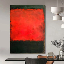 Load image into Gallery viewer, “Red and Black Color - Field” - Dramatic Color - Field Art on Canvas DKH1614
