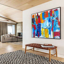 Load image into Gallery viewer, Color - Explosion Abstract Painting on Canvas - “Vibrant Energy” DKH605
