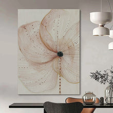 Load image into Gallery viewer, Beige - Toned Delicate Flower Abstract Art, Ideal for Feminine Boudoir &amp; Calming Yoga Studio LargeART1926
