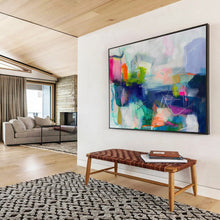 Load image into Gallery viewer, Vibrant Abstract Painting with Dynamic Lines DKH474
