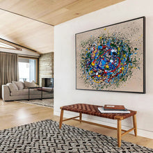 Load image into Gallery viewer, Colorful Circular Splatter Abstract Painting for Playful Kids’ Room &amp; Art - Themed Lounge DKH304
