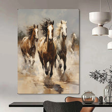 Load image into Gallery viewer, Brown &amp; White Equine Abstract Painting, Ideal for Rustic Living Room &amp; Equestrian Office LargeART2131

