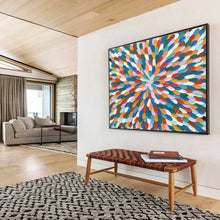 Load image into Gallery viewer, Colorful Petal - Shaped Abstract Painting for Bohemian Living Room &amp; Artistic Café DKH121
