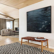 Load image into Gallery viewer, “Dark Ocean Waves” - Realistic - Inspired Abstract Acrylic, Suits Coastal Living Room and Nautical Library DLZ263
