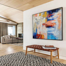 Load image into Gallery viewer, Bold Color Abstract Splash Painting on Canvas - “Chaotic Harmony” DKH646
