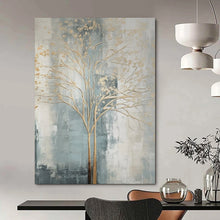 Load image into Gallery viewer, Golden Tree Abstract Painting, Perfect for Sophisticated Dining Room &amp; Calming Bedroom LargeART1838
