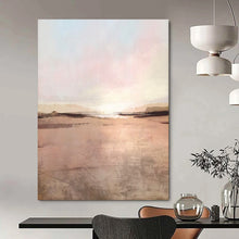 Load image into Gallery viewer, “Blush Lagoon” - Soft pinks, beiges, gentle blues for a serene water scene DTP163
