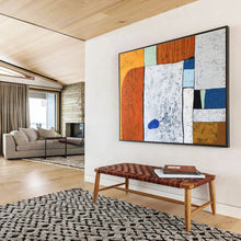 Load image into Gallery viewer, Earth - Toned Geometric Abstract Painting on Canvas DKH556
